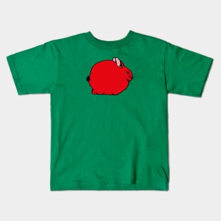 Big Fat Red Rabbit Green Meadow Pop Art Kids T-Shirt